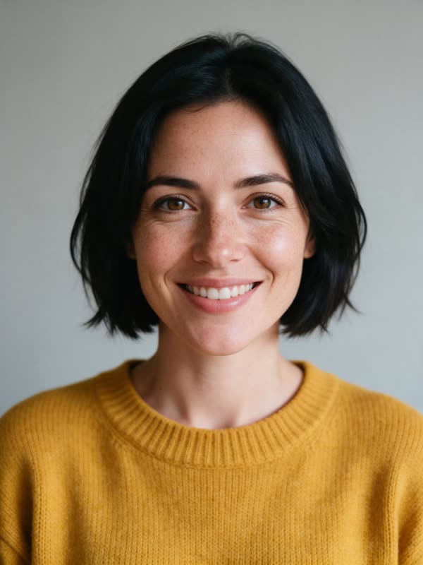 Sample input photo 1: an AI-generated person